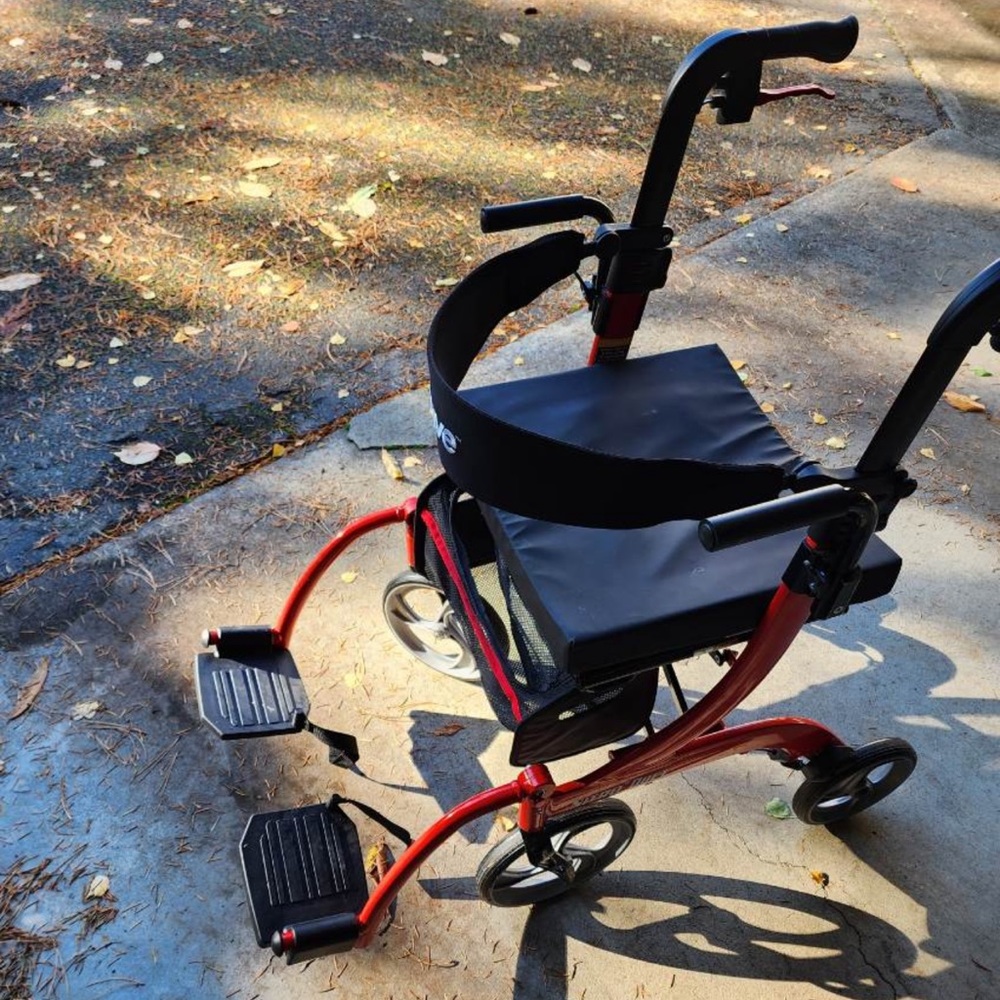 Red 4 Wheel Nitro Drive Rollator.